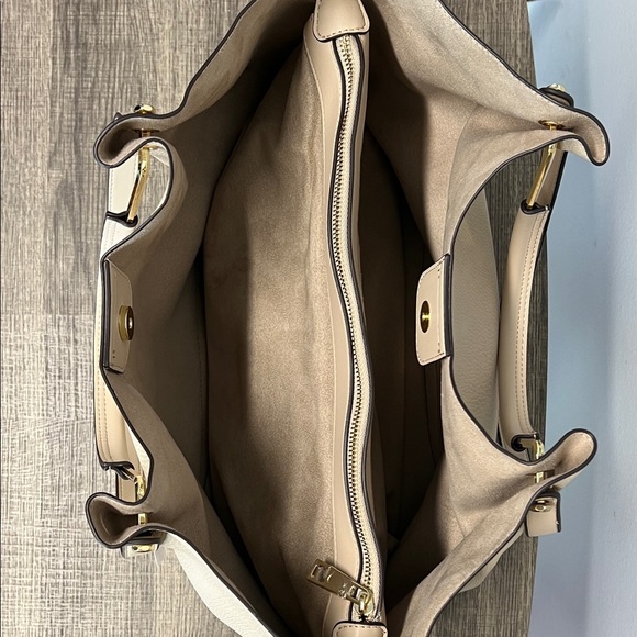 Sondra Roberts Squared | Stone Vegan Leather Tote Satchel Shoulder Bag - Picture 10 of 10